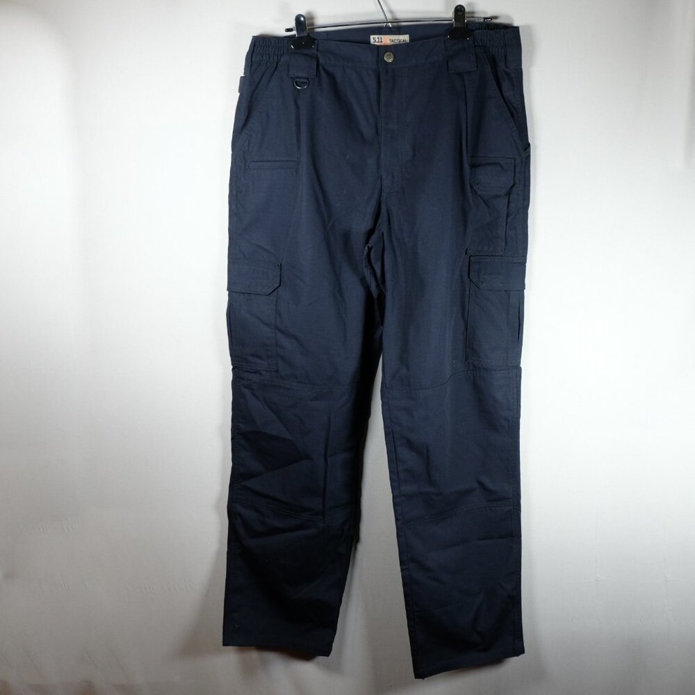 5.11 Tactical Pants Mens 36x34 Ripstop EMS Navy Blue Cargo Camp Hike Fish